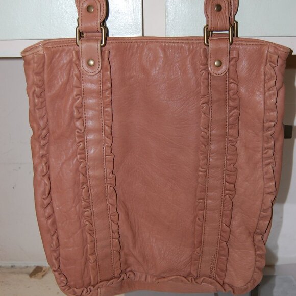 ❤️GERARD DAREL Soft Lamb Leather Gold Metal Hobo Purse Shoulder Bag - Picture 7 of 12